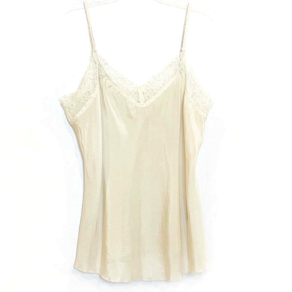 Johnny Was / 4 Love & Liberty Ivory Silk Short Slip Camisole XS Like New